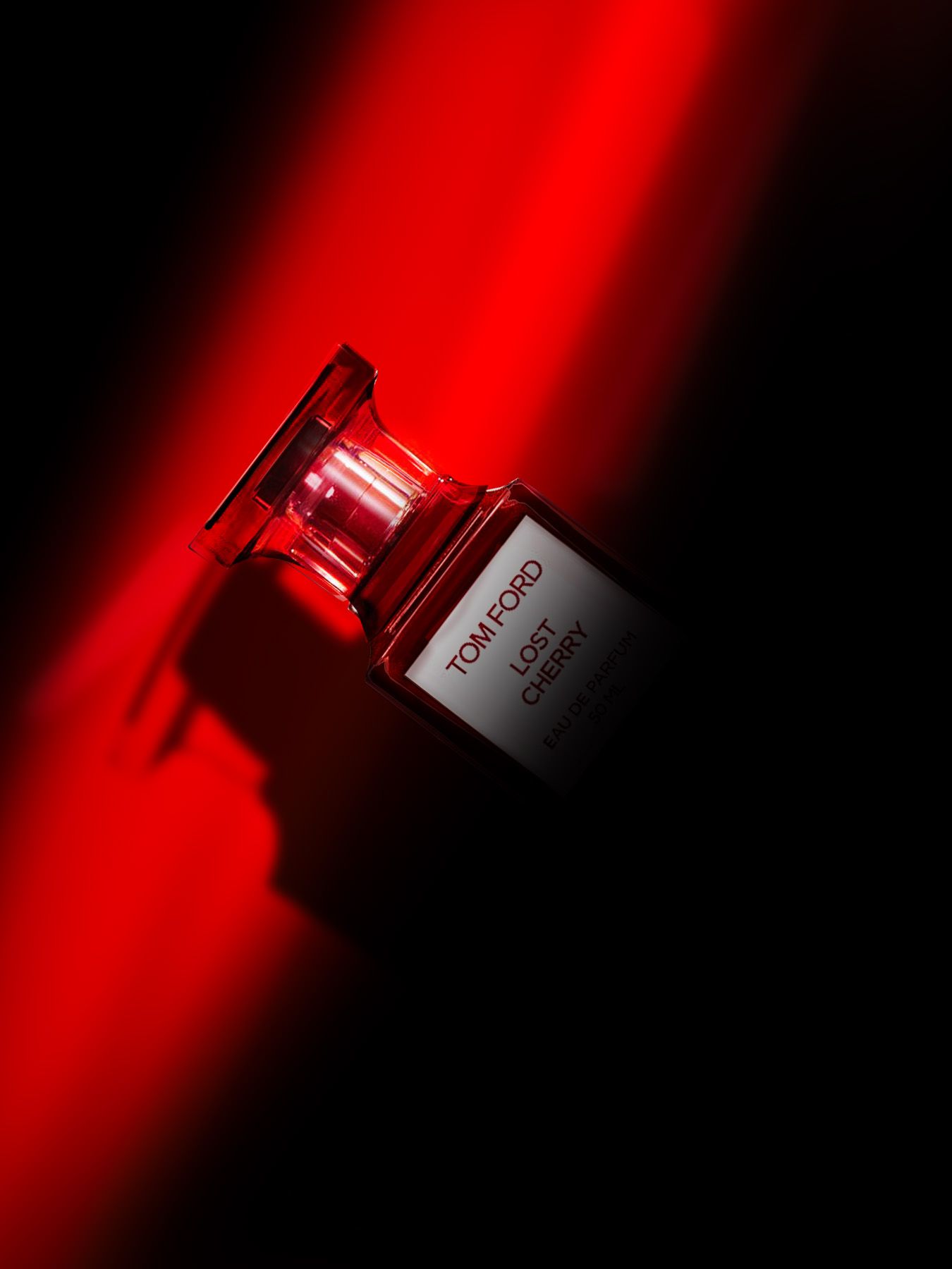 Tom Ford Lost Cherry — red studio lighting